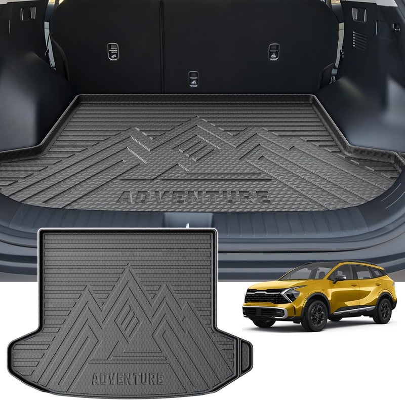 KUST Cargo Trunk Mat for 2023-2025 Kia Sportage Accessories (Include Hybrid, Not for PHEV), Rear Trunk Liner All Weather TPE Rubber Raised Edge - Image 1